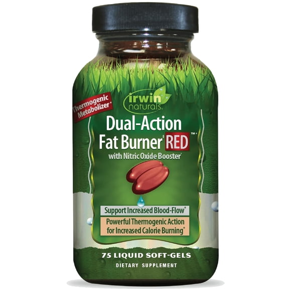 Irwin Naturals Dual-Action Fat Burner RED  75 Liquid Soft-Gels