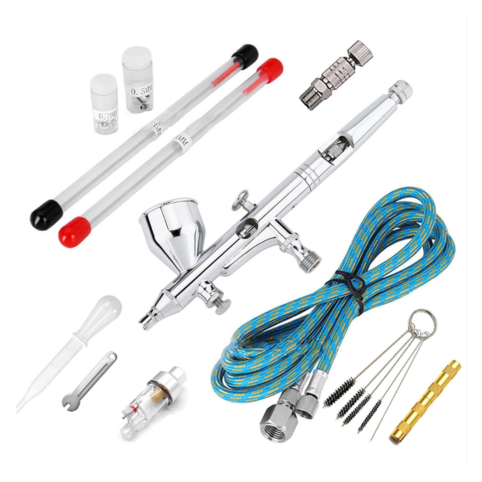 Dual Action Portable Airbrush Compressors Pen Machine Set Mini Kit Gun Makeup Air Brush With Accessories ,Versatile applications