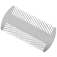 thumbnail image 1 of Dual Action Stainless Steel Credit Card Size Comb Wallet Comb Pocket Comb Anti-Static Hair Comb Beard Mustache Comb For Man, 1 of 4