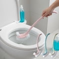 thumbnail image 1 of Dual Action Toilet Bowl Brush Set with Rubber Scrubber and Slit Bristles, Deep Corner Hygiene Tool for Bathroom Commode, Modern Manual Washing Accessory with Storage Base, 1 Piece Set, By UKHCCC, 1 of 9