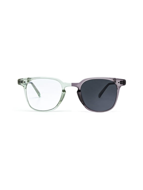 Dual-Adaptive Photochromic Sunglasses with Color-Shifting Frame Anti UVA UVB Fashionable Pilot Classic Style