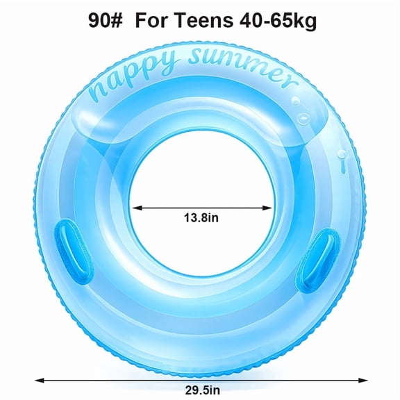 Dual Airbag Swimming Ring Inflatable Pool Float Swim Tube Adults Swimming Circle Pool Accessory Summer Water Sports Swim Float