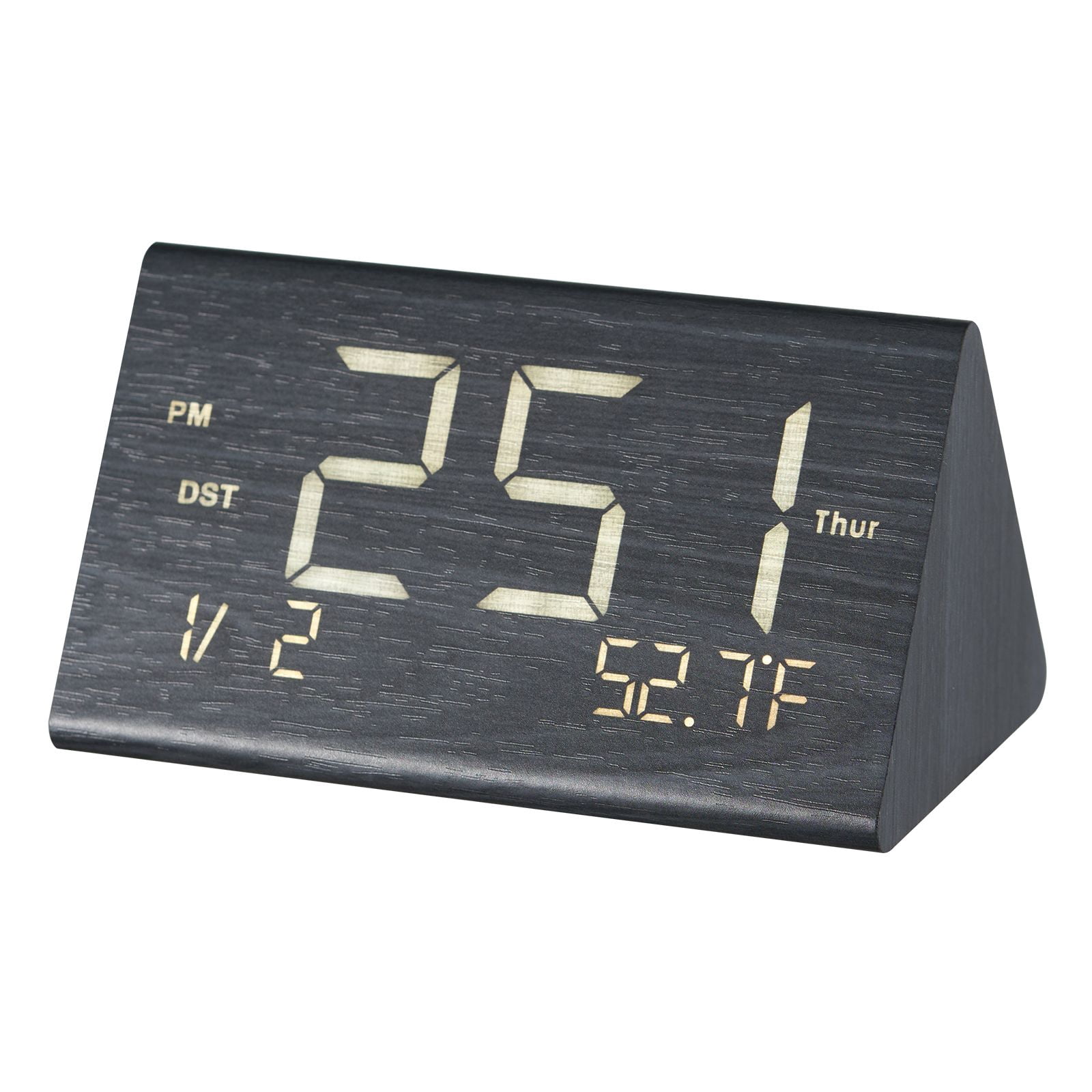 Dual Alarm Digital Clock with Adjustable Volume, 3 Volume Levels 9-Minute Snooze, Battery Operated Desk Clock for Bedroom Office Wake Up