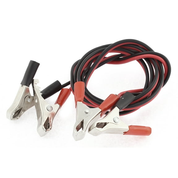 Dual Alligator Clips Power Charger Cable Testing Wire 25A Black Red 1.23M Long