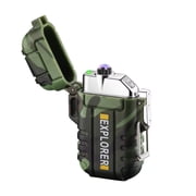 Dual Arc Plasma Electric Rechargeable Flameless Lighter Waterproof Windproof