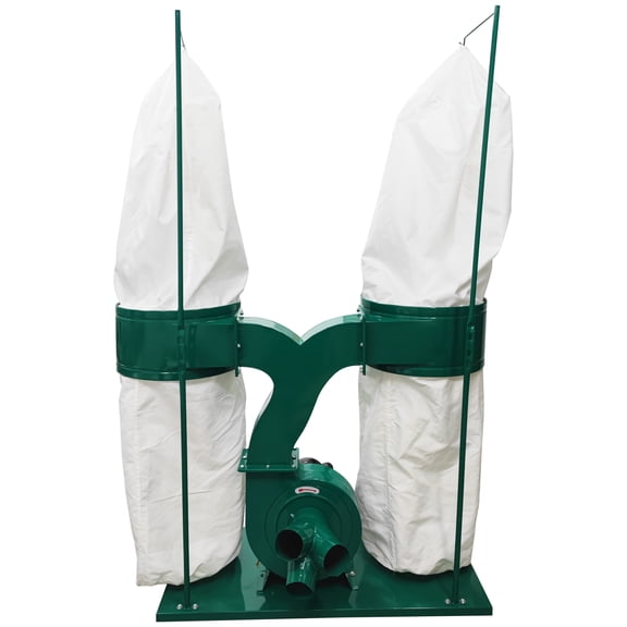 Dual-Bag Woodworking Dust Collector 3-Port Dust Collection System 110V 81.3 Gallon Capacity