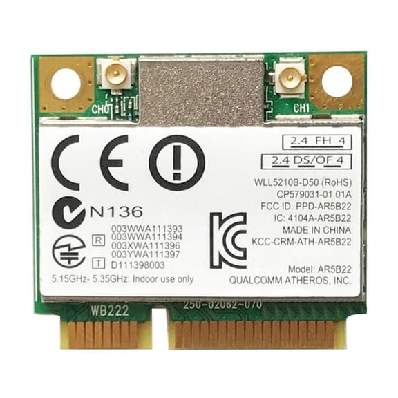 Dual Band 300Mbps Wifi AR5B22 For Bluetooth4.0 802.11a/b/g/n Wifi Wireless Card Half Mini PCI-E Notebook Wi-Fi 2.4G/5Ghz Adapter