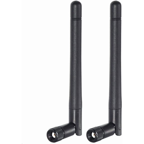 Dual Band WiFi 2.4GHz 5GHz 5.8GHz 3dBi MIMO RP-SMA Male Bluetooth Antenna (2-Pack) for PC Computer Router Wireless Network Card USB Adapter Security IP Camera Video Surveillance Monitor