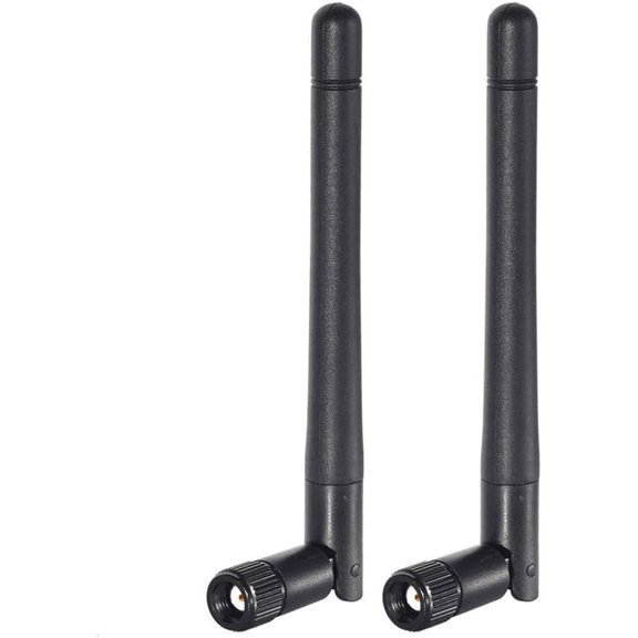 Dual Band WiFi 2.4GHz 5GHz 5.8GHz 3dBi MIMO RP-SMA Male Bluetooth Antenna (2-Pack) for PC Computer WiFi Router Wireless Network Card USB Adapter Security IP Camera Video Surveillance Monitor