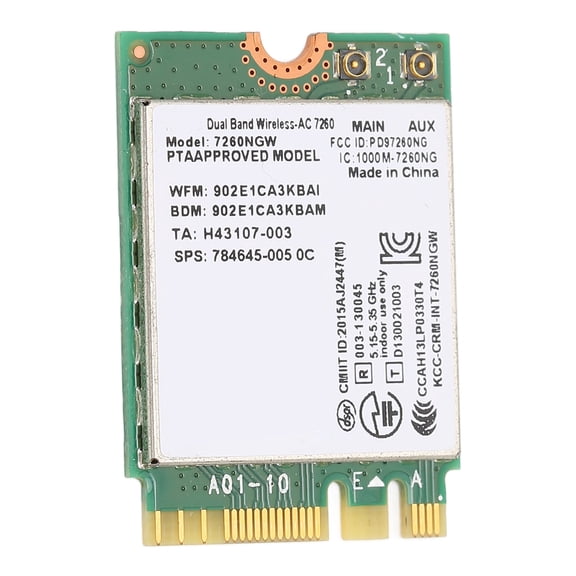 Dual Band WiFi Card 1200Mbps AC NGFF M.2 Wireless Internet Card for Laptop (2.4G/5G)