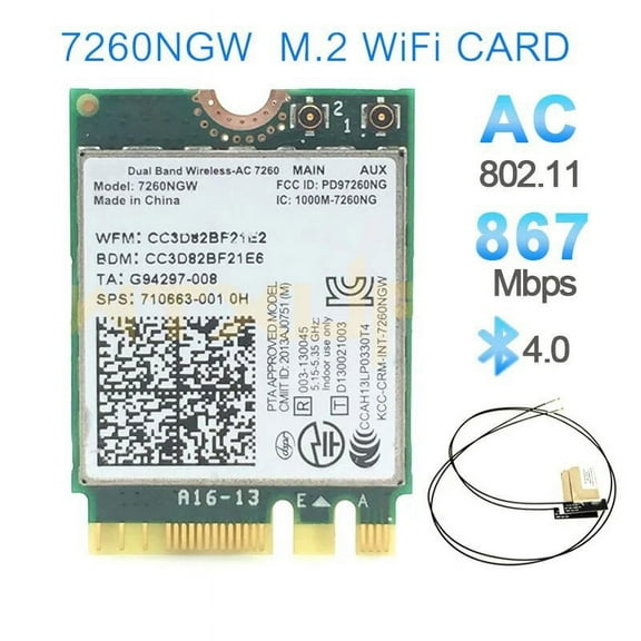 Dual Band Wireless-AC 7260ngw 7260ac nillkin 867mbps BT4.0 WCDMA card support Asus/Acer/Dell/Toshiba laptop