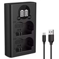 thumbnail image 1 of Dual Battery Charger for Fujifilm Cameras - USB Powered, Fast Charging, Intuitive Power Indicator, 1 of 7