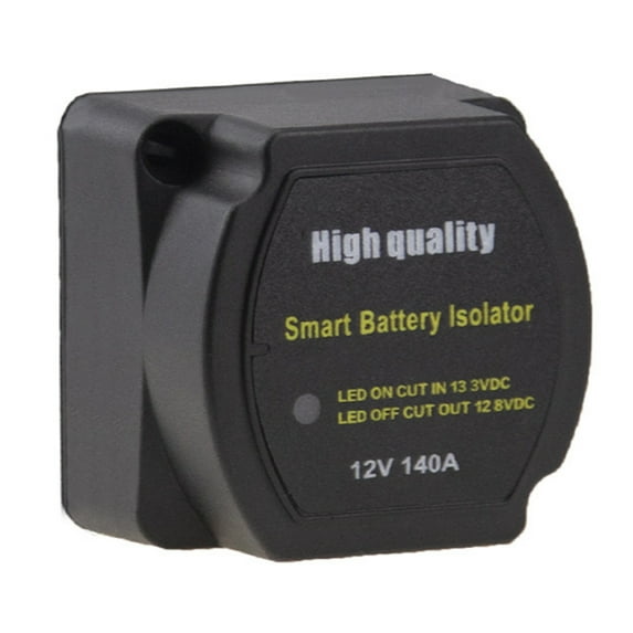 Dual Battery Isolator Kit 12V 140A IP65 Waterproof Split Charge Relay Automatic Car Battery Relay with Surge Protection Car Accessories for Truck SUV ATV UTV Boat