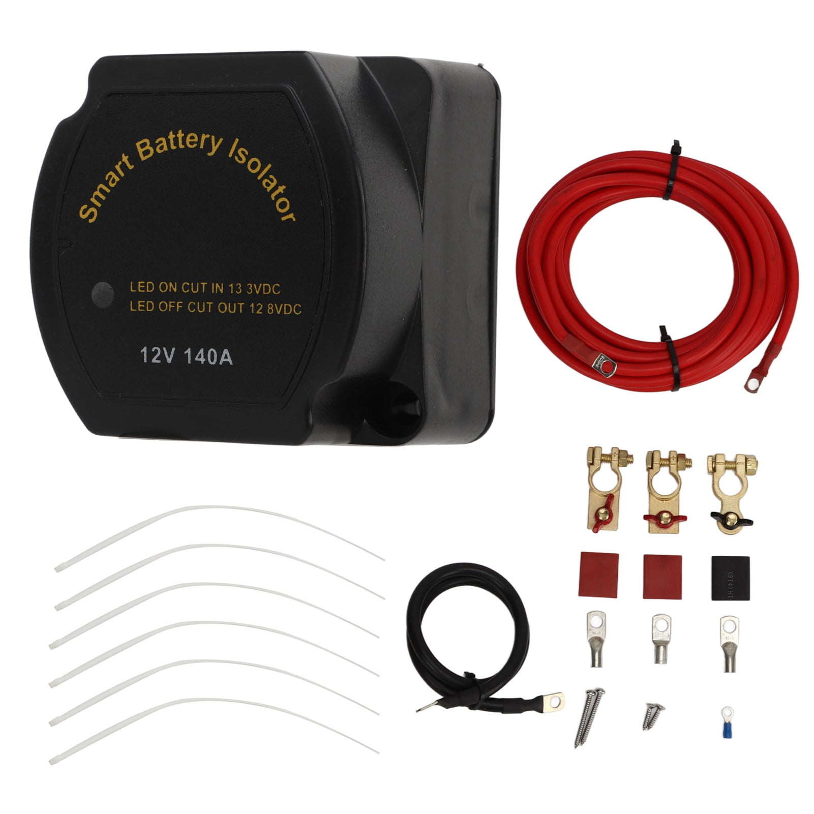 Dual Battery Isolator Kit 12V 140Amp Smart Sensitive Relay for ATV UTV