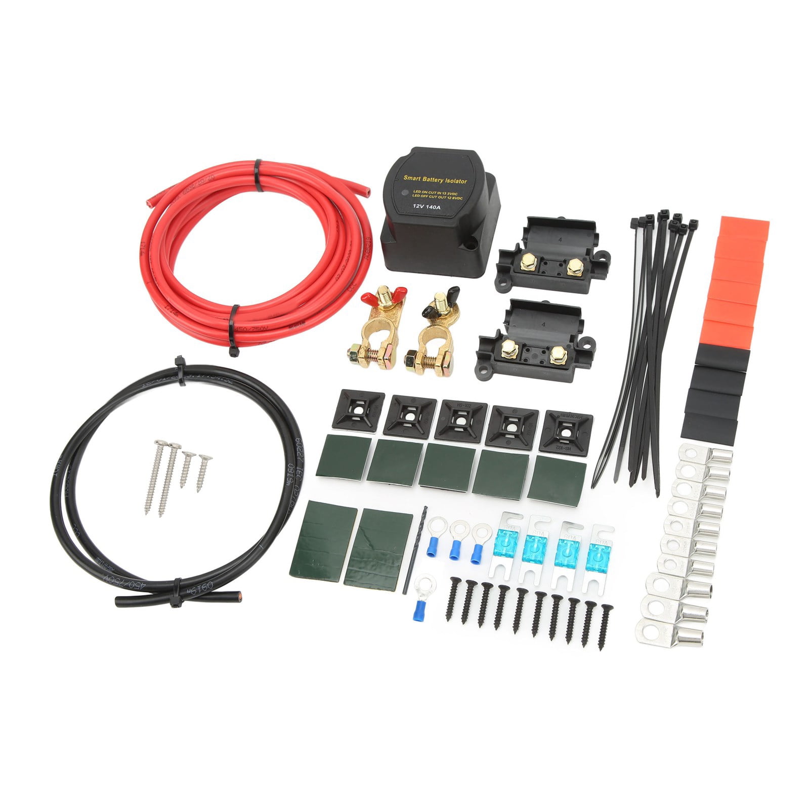Dual Battery Isolator Kit, Voltage Split Charge Kit 140 AMP 12V For