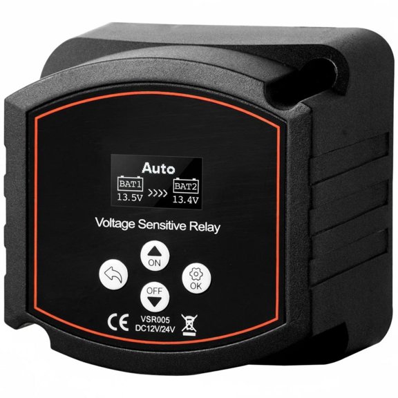 Dual Battery Isolator VSR, 12V 300A Voltage Sensitive Relay with LCD Screen, compatible with lithium and lead-acid batteries