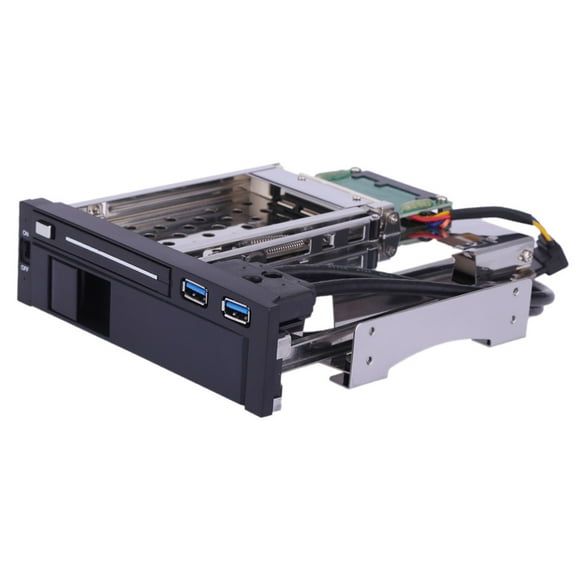Dual Bay 3.5" + 2.5" Inch III Hard Drive HDD & Tray Caddy Internal Mobile Rack Enclosure Docking Station with USB 3.0 Port Hot Swap