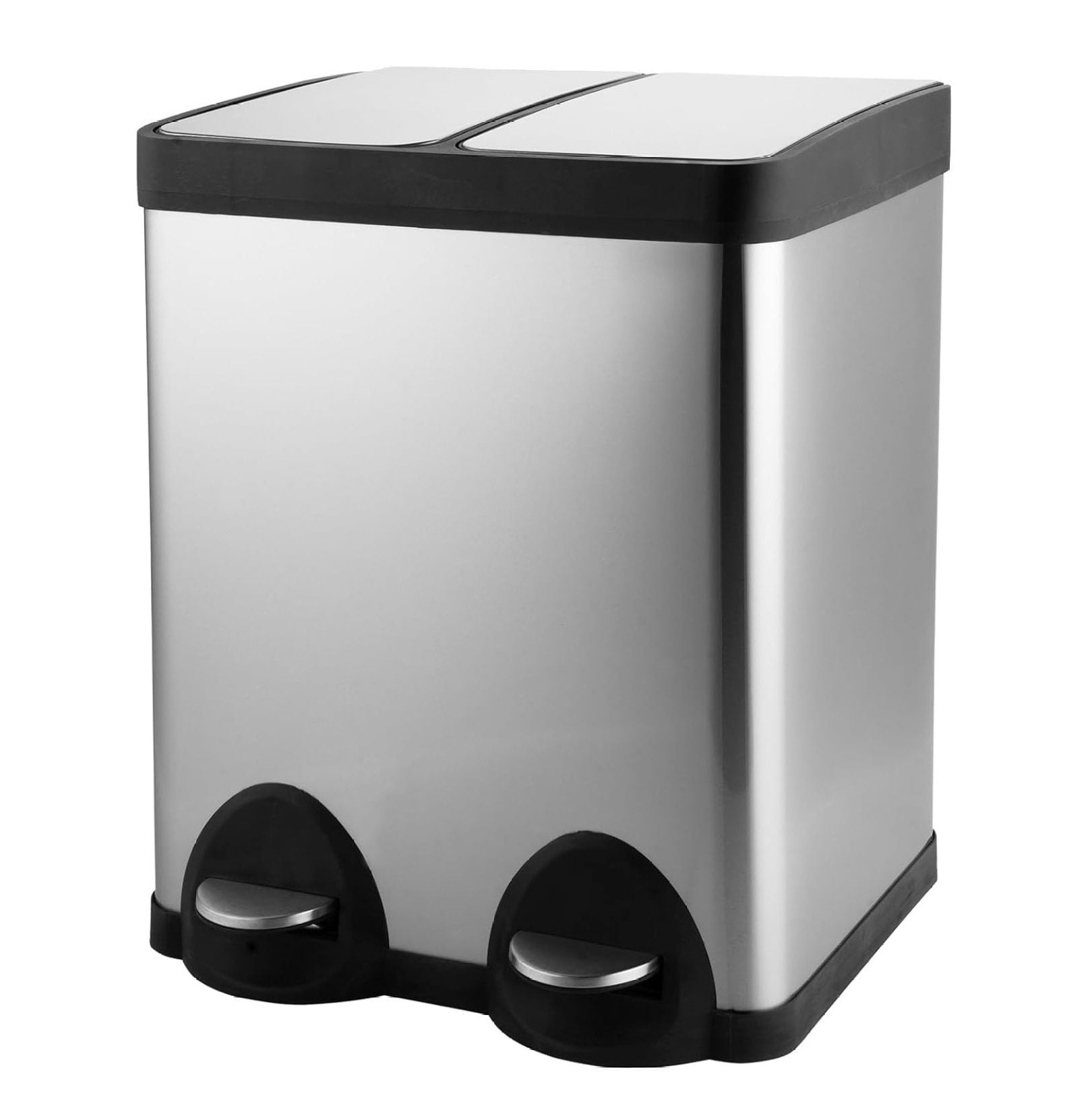 Dual Bin Trash Can, 10.6 Gallon/40 Liters Dual Trash and Recycle Bin