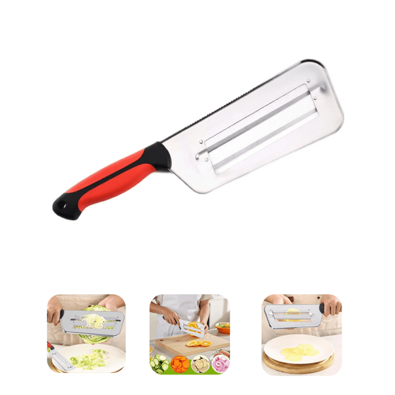 Dual Blade Stainless Steel Julienne Cutter, Cabbage Shredders for Coleslaw, Multifunctional Handheld Dual Blade Vegetable Shredder Slicer, for Kitchen, Vegetables, Cabbage, Salad