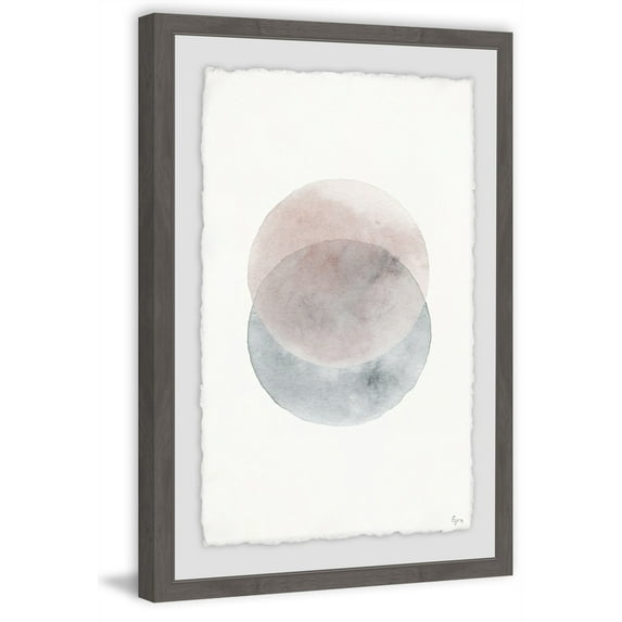 Dual Blotch Framed Painting Print