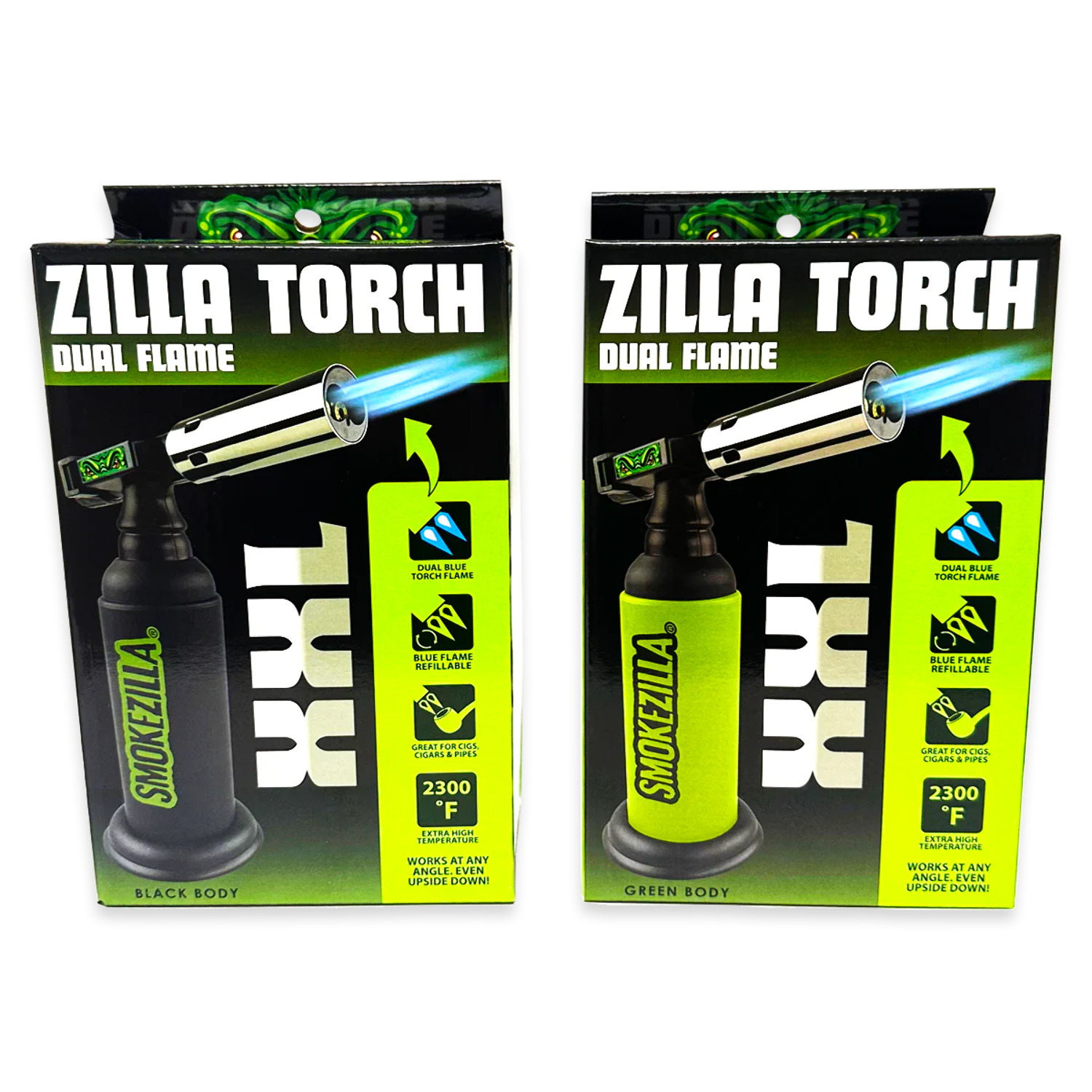 Dual Blue Flame Torch Extra Large Capacity Refillable (PreFilled