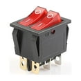thumbnail image 1 of Dual Boat Rocker Switch On/Off Spst 6 Pin 2Position Rocker Switch With Red Light, 1 of 9