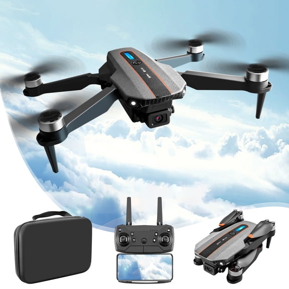 Dual Camera Brushless Drone with Front and Bottom Lens, LED Lights, 360° Flip, OpticalFlow Hover, Gesture Control, 3-Speed FPV Quadcopter for Beginners Skilled Pilots Indoor Outdoor Flight