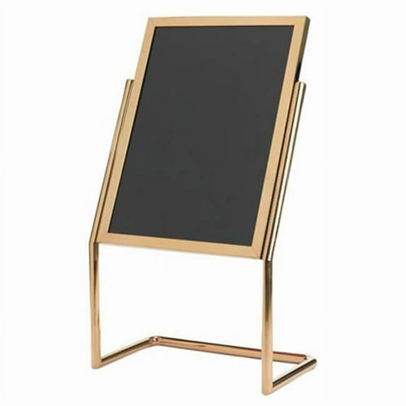 Dual Capability Neon Markerboard and Menu-Poster Holder - Brass