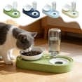 thumbnail image 1 of Dual Cat Dog Food and Water Bowl with Automatic Refill, Non-Slip Detachable Pet Feeder for Home and Travel, 1 of 6