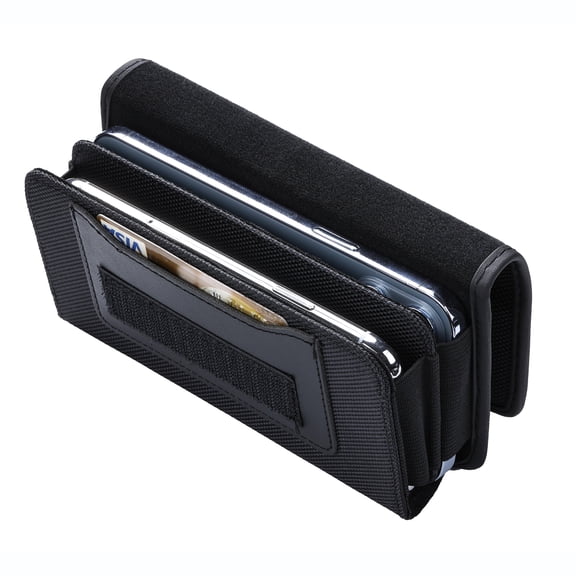 Dual Cell Phone Holster Pouch Case 2 Phones Belt Holder Compatible with iPhone 17, 17 Pro, 16 Pro, 16 Plus, 15 Pro Max, 11 Pro Max, Pixel 10a 10 9a 9 8a 8 7a 7, 9 Pro, Galaxy S26+, S26, S25+, S24+ A1
