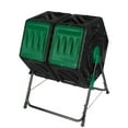 thumbnail image 1 of Dual Chamber Grow Tumbling Composter Tumbler Twin Compartment Chamber Outdoor Garden Steel Rotating Batch Compost Bin 2 Doors, 1 of 7