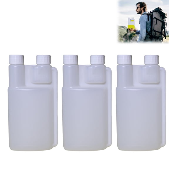 Dual-Chamber Squeeze Bottle 500ml with Built-In 50ml Shot Glass – Portable Dispenser for Liquor, Oils, Condiments, Travel, Bars, and Cooking (3PCS)