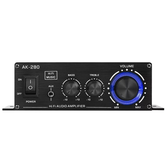 Dual-Channel Amplifier Blue LED Lights Upgrade Speaker System with Precision Amplifier AK280