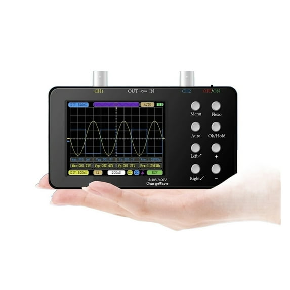 Dual Channel Digital Oscilloscope 50M Sampling Rate 10MSa/S Analog Bandwidth One Key AUTO Portable Digital Oscilloscope ,Professional Designed