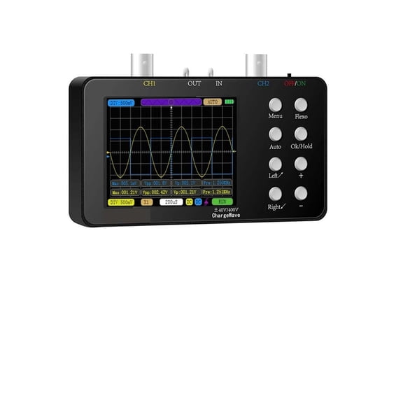 Dual Channel Digital Oscilloscope 50M Sampling Rate 10MSa/S Analog Bandwidth One Key AUTO Portable Digital Oscilloscope ,Professional Designed