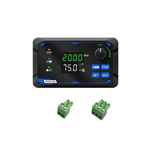 Dual Channel For Pwm Signal Generator For Electronics Labs With Square Wave Pulse Frequency And Duty Cycle Adjustment