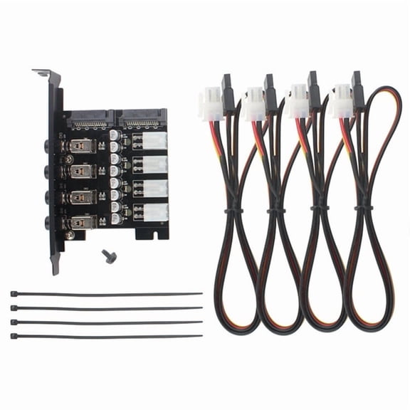 Dual Channel Hard Drive Controller Power Saving PCI Expansion Card with Cable Enhances PC Performance,1 x Dual Channel Hard Drive Controller,Black