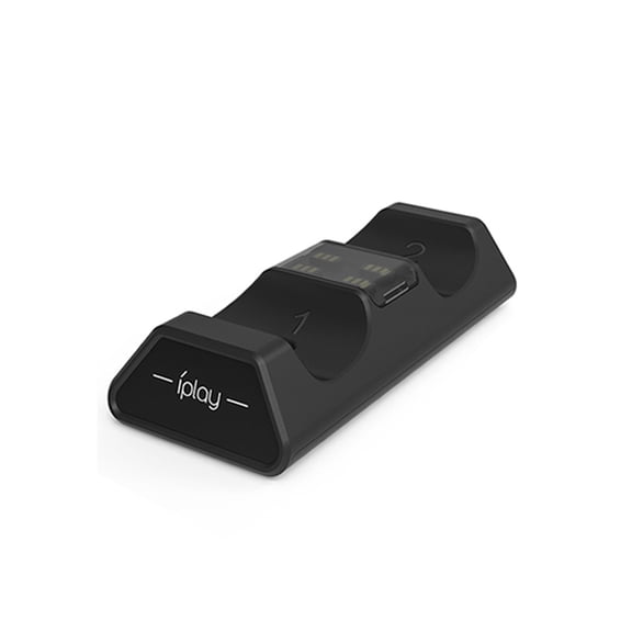 Dual Charging Station for PS5 Controllers with Contact Adapter - Wireless Fast Charger Dock for DualSense/DualSense Edge, Overcharge Protection, Anti-Slip Base | PS5 Accessories