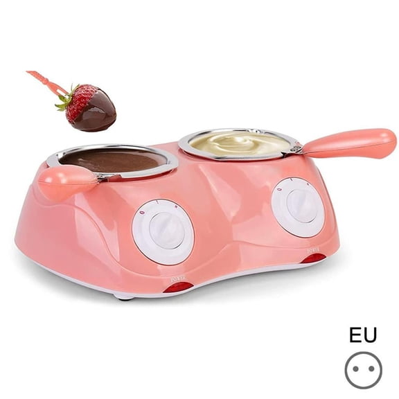 Dual Chocolate Melting Pot, 250ML Electric Candy Melter Machine with Dual Temperature Control, Mini Fondue Maker Kit for DIY Sweets, Includes Molds and Skewers, Ideal Gift Set