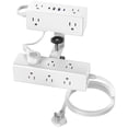 thumbnail image 1 of VILONG Desk Clamp Power Strip with 15 Outlets, 2 USB-C & 2 USB-A Ports, Edge Mount Surge Protector – for Desk, Workstation & Home Office (White, ETL Certified), 1 of 10