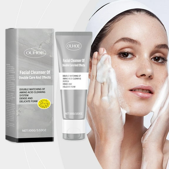 Dual Cleansing Hydrating Cleanser Gently Cleanses Facial Skin, Refreshes and Hydrates with Moisturizing Facial Cleanser