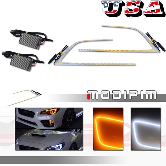 Dual Color DRL LED Light Circuit Board C-Ring Fits 15+ for Subaru WRX STI Headlights -