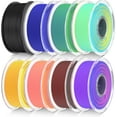 thumbnail image 1 of Dual Color PLA Filament Bundle, Matte PLA 3D Printer Filament Bundle, Dimensional Accuracy +/- 0.02 mm, 250g Spool, 8 Rolls, 2kg in Total, 1 of 3
