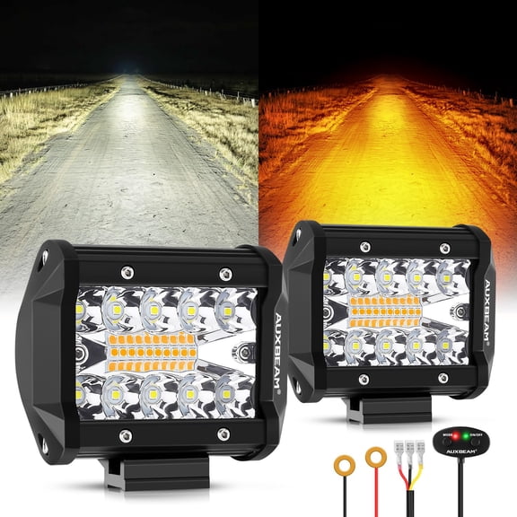 Dual-Color Strobe LED Pod Lights Multi-Mode Offroad Auxiliary Driving Lamps