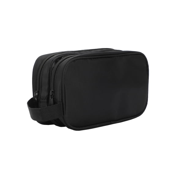 Dual Compartment Black Toiletry Cosmetic Kit