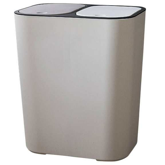 Eease Dual Compartment Kitchen Recycle Trash Can with Lid