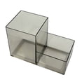 thumbnail image 1 of Dual Compartment Transparent Plastic Pen Holder, Height-Divided Organizer for Stationery and Makeup Brushes, Simple Desktop Tidy with Separate Sections for Easy Sorting and Storage, 1 of 6