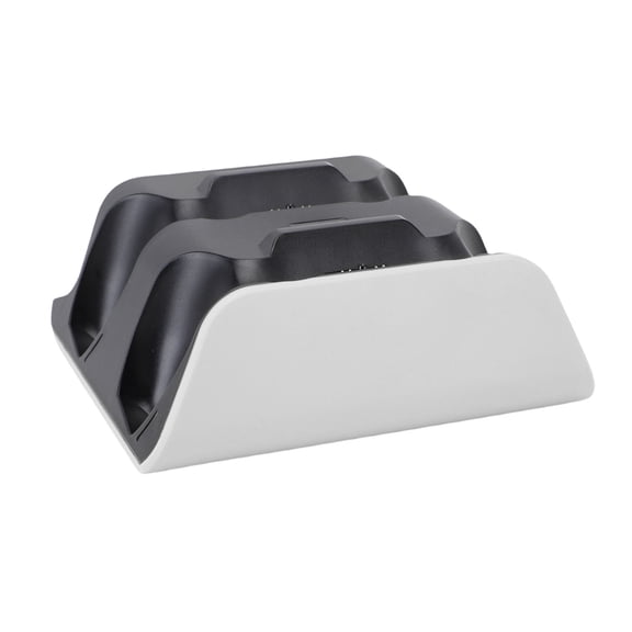 Dual Controller Charger Dock and Storage Stand with USB C Cable for PS5 Slim and Edge Controllers White Black Edition