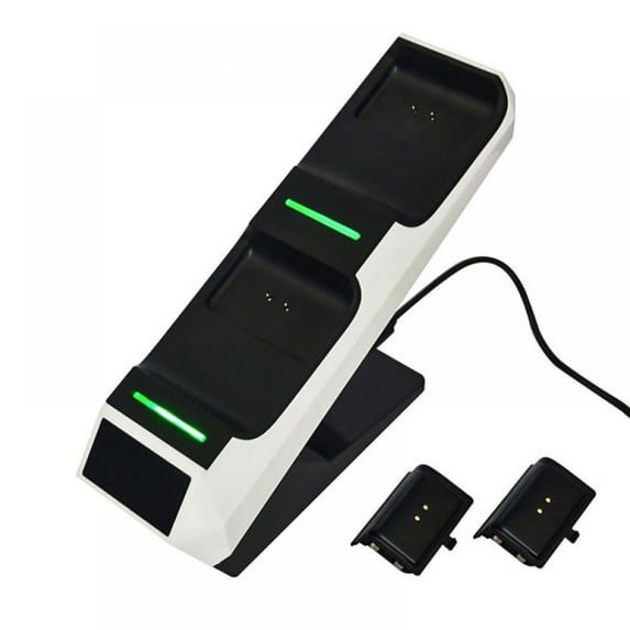 Dual Controller Charger Station for Xbox Series X/S, Charging Dock Bracket Stand with 2Pcs Rechargeable Battery Packs