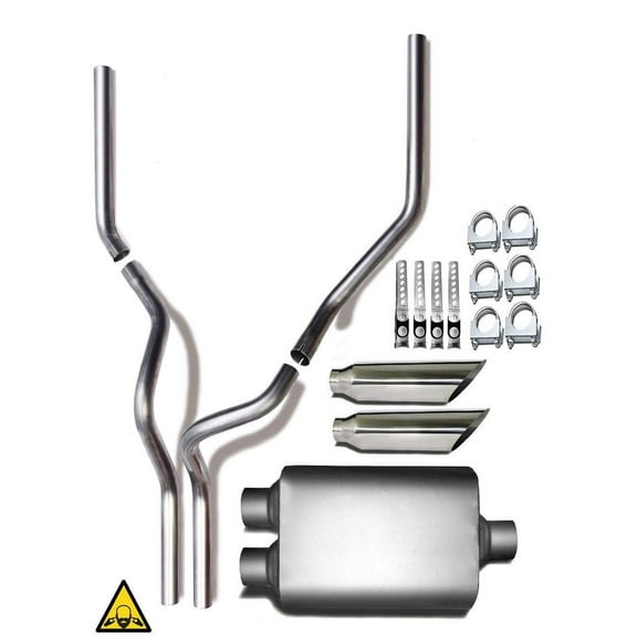 Dual Conversion Exhaust Kit Fits 1997 - 2002 Ford F-150 Pick Up Trucks